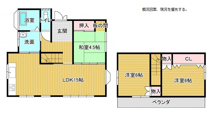 宮崎不動産情報 宮崎 建物 住宅tate19 宮崎市清武町大字今泉 中古不動産11717 平面図現 売り家 高台売り住宅こゆプランニング