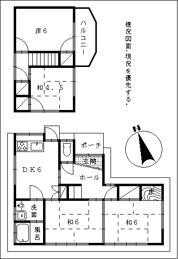 宮崎市大字恒久|貸家|4DK|大字恒久 1967 平面図 借家|こゆプランニング賃貸