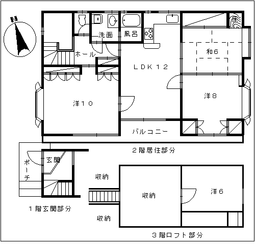 宮崎不動産 賃貸情報 貸家 アパート マンション kasiya30 宮崎市大字赤江飛江田 賃貸 貸家情報 434平面図 こゆプランニング